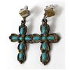 Image 1 : Route 66 Leverback Clip-On Cross Earrings