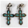 Image 2 : Route 66 Leverback Clip-On Cross Earrings