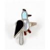 Image 1 : Zuni Sterling Inlay Songbird Ring, Size 7