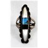 Image 2 : Vintage Navajo Sterling Inlay Ring, Size 7.5