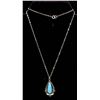 Image 1 : Navajo Sterling Turquoise Pendant Necklace