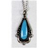 Image 7 : Navajo Sterling Turquoise Pendant Necklace