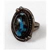 Image 1 : Navajo Old Pawn Sterling Turquoise Ring, Size 5.5