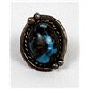 Image 2 : Navajo Old Pawn Sterling Turquoise Ring, Size 5.5