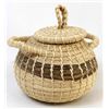 Image 1 : Lidded Sweetgrass Basket