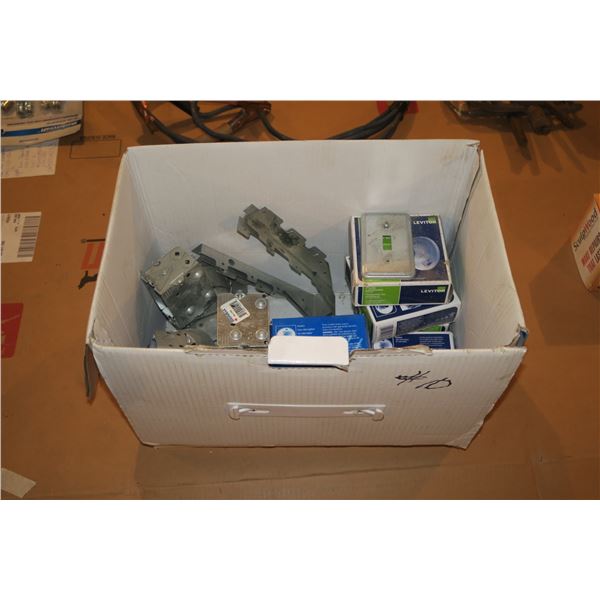 Lot electrical light boxes, fixtures etc.