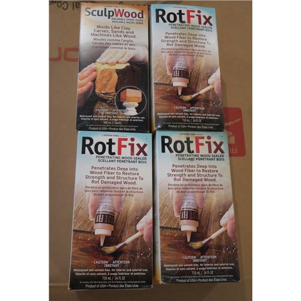 Epoxy putty + Wood sealer