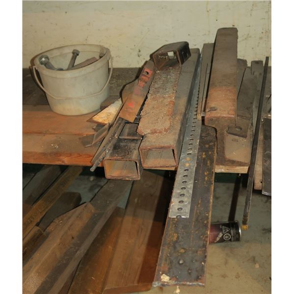 Lot of Scrap Metal w/  24" Train Track Piece