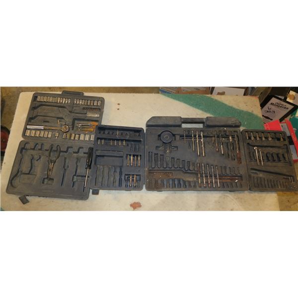 Partial Drill Bit/Driver Set & Partial 1/4 & 3/8 Socket set