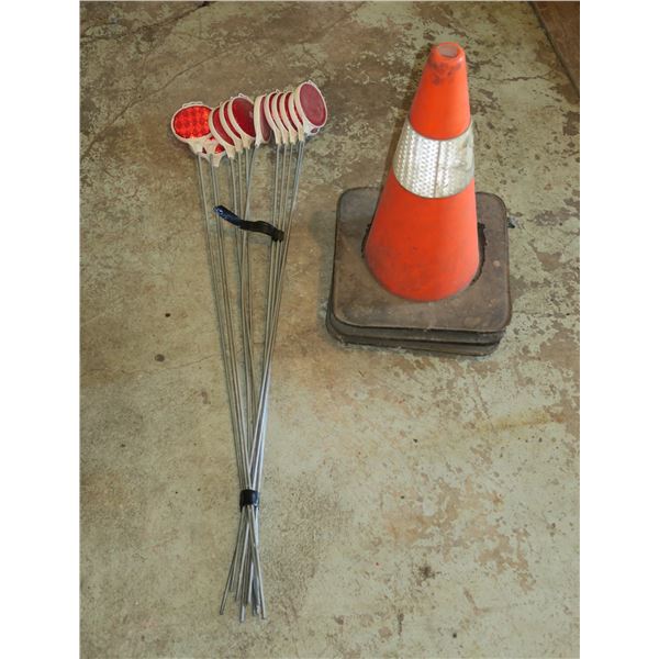 Lot of Pylons/ Reflective markers on rods