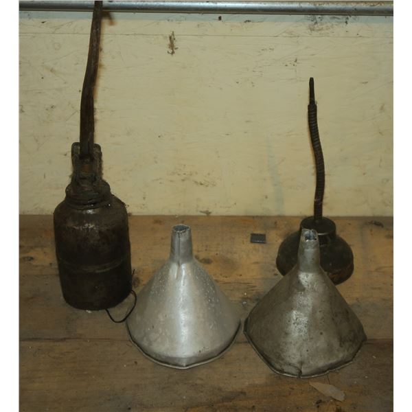 2 Vintage Funnels/2 Oilers