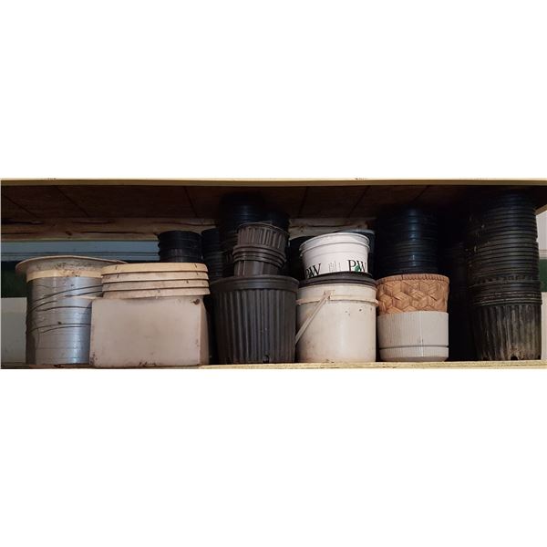 Large Lot Various Planters/Pots +Gardening Items