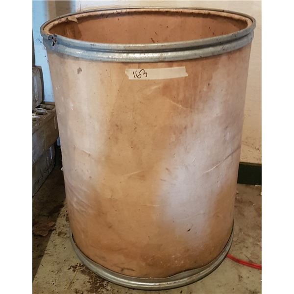 Cardboard Barrel 21" Diameter, unknown capacity