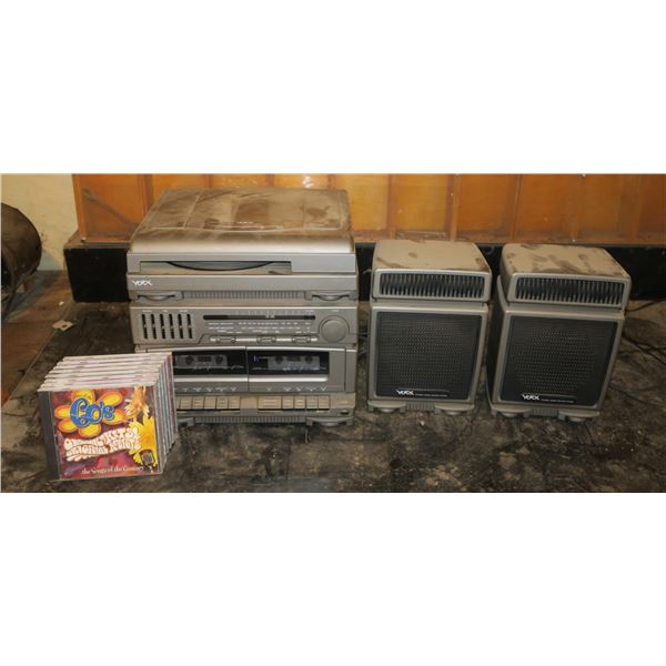 Yorx AM/FM/Record/Cassette Player + Speakers +CDS