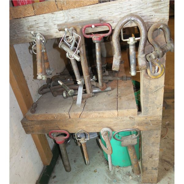 Lot of chain Clevises & Hitch pins