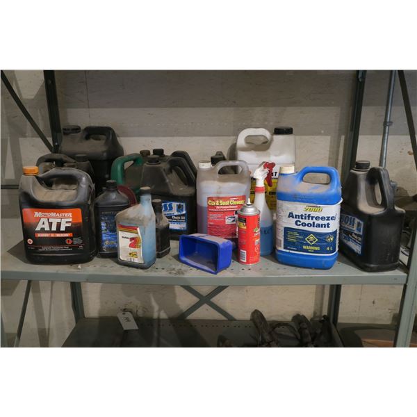 Lot misc. Lubes, oils, fluids, etc.