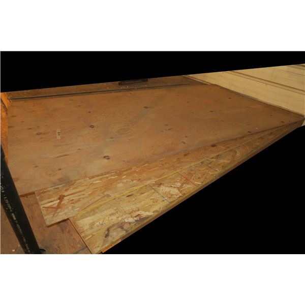 4×8 3/8 plywood + Two 4×8 3/8 OSB sheets