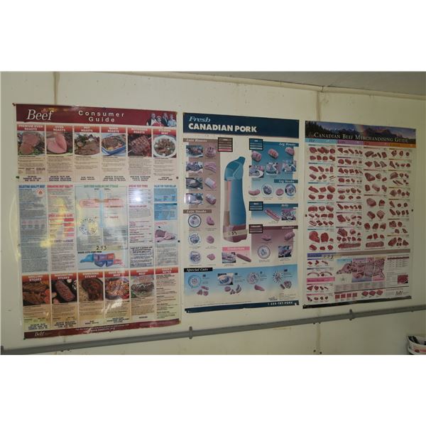 4 Meat Merchandising Posters 27"×37"