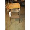 Image 1 : 26" Vintage Metal Step Stool/Homemade Chair