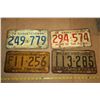 Image 1 : 4 Various Years Sask Plates