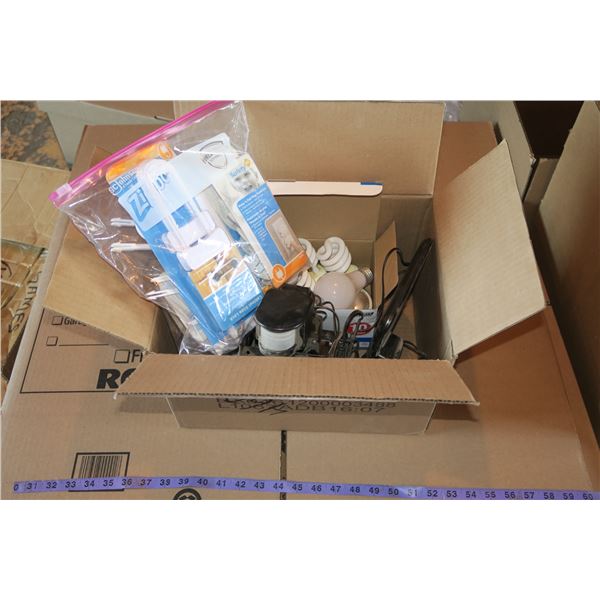 Solar Motion Light + Bulbs + Baby proofing supplies