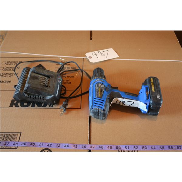 20v Mastercraft Cordless Drill + Charger (Works)