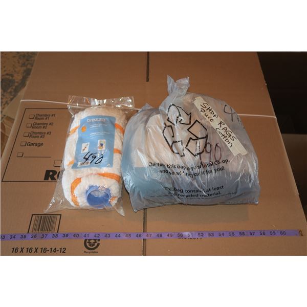 Shop Rags + New Mop Head