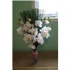 Image 1 : Silk Flowers + Vase