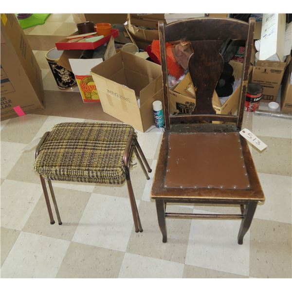 Vintage Chair + Stools