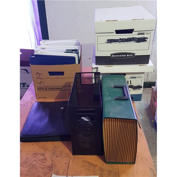 Lot of Office Supplies - Binders ,File Holders Etc.