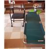 Image 1 : Folding Cot & Chair On Wheels (Damaged)