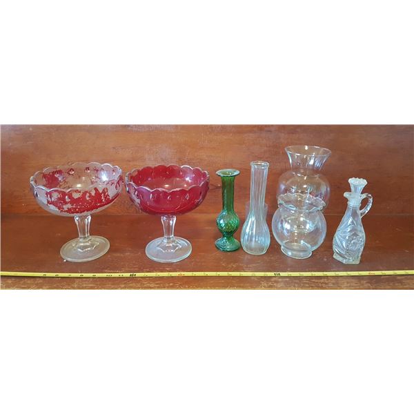 Lot Glassware & Vases