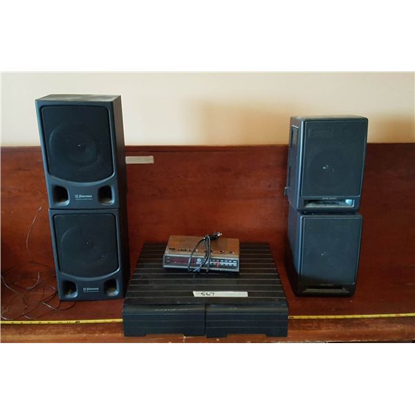 4 Speakers & Cassette Case & Alarm Clock