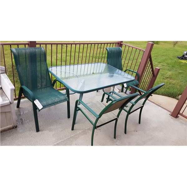Patio Table & 4 Chairs 38" X 54"