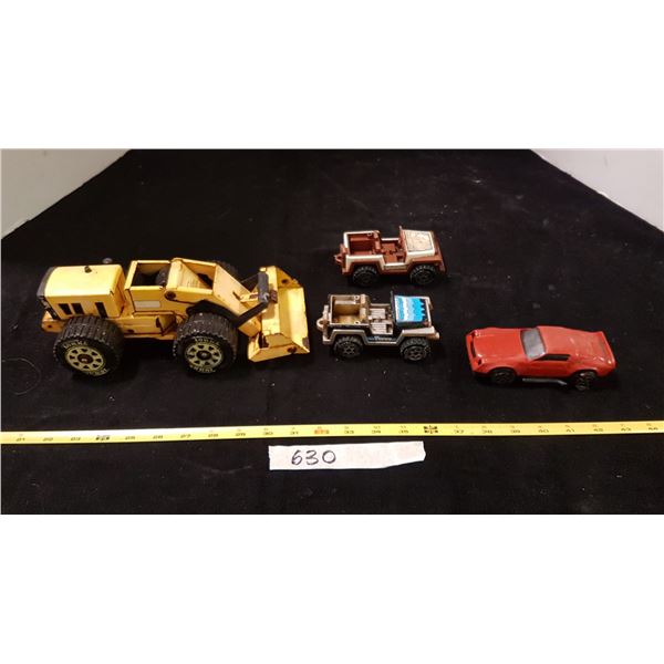 Lot Tonka Loader & Car  & Torco Jeeps