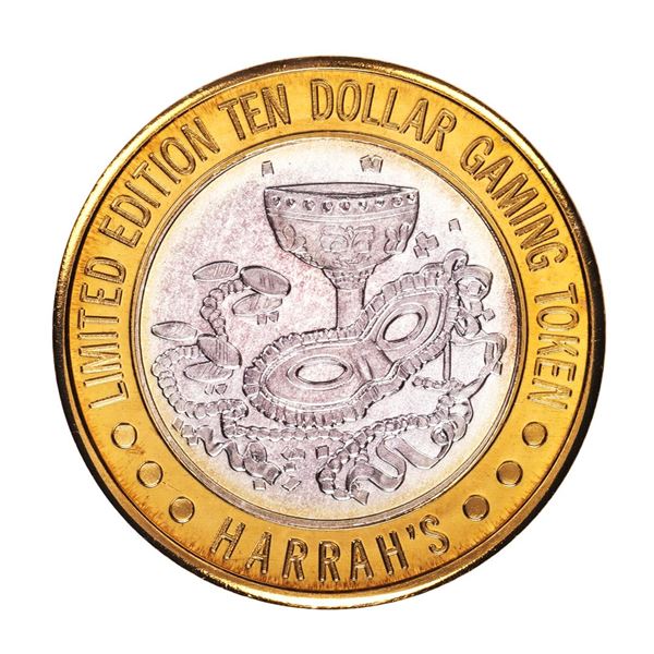 .999 Fine Silver Harrah's Casino Las Vegas, Nevada $10 Limited Edition Gaming Token