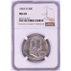 Image 1 : 1963-D Franklin Half Dollar Coin NGC MS64