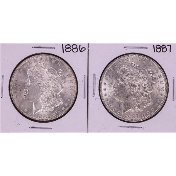 Lot of 1886-1887 $1 Morgan Silver Dollar Coins