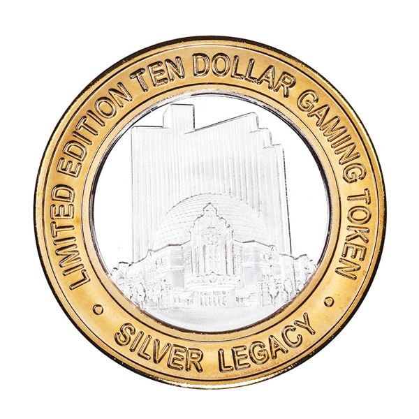 .999 Fine Silver Silver Legacy Reno, Nevada $10 Limited Edition Gaming Token