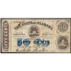 Image 1 : 1863 State of Alabama Fifty Cents Obsolete Banknote