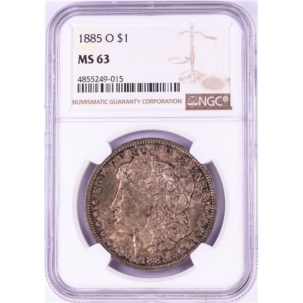 1885-O $1 Morgan Silver Dollar Coin NGC MS63