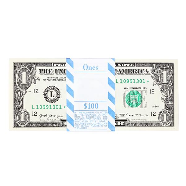 Pack of (100) Consecutive 2017 $1 Federal Reserve STAR Notes San Francisco