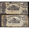 Image 1 : Lot of (2) 1863 $5 The State of Louisiana Baton Rouge, LA Obsolete Banknotes