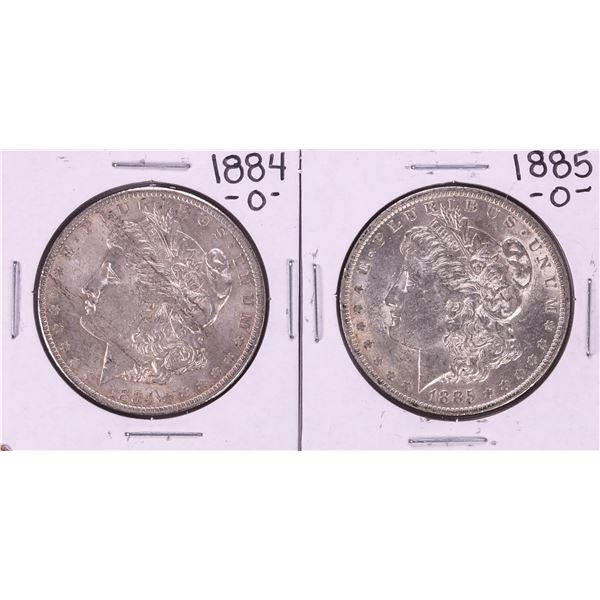 Lot of 1884-O & 1885-O $1 Morgan Silver Dollar Coins