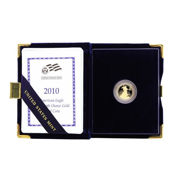2010-W $5 Proof American Gold Eagle with Box & COA