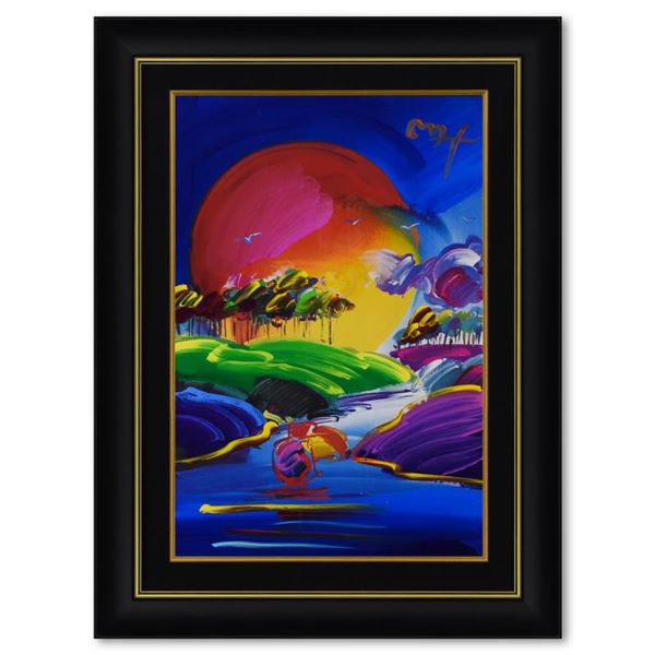 Peter Max "Without Borders II" Original Mixed Media on Paper