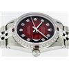 Image 8 : Rolex Men's Stainless Steel Diamond & Ruby Datejust Oyster Perpetual Wristwatch