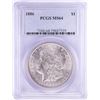 Image 1 : 1886 $1 Morgan Silver Dollar Coin PCGS MS64