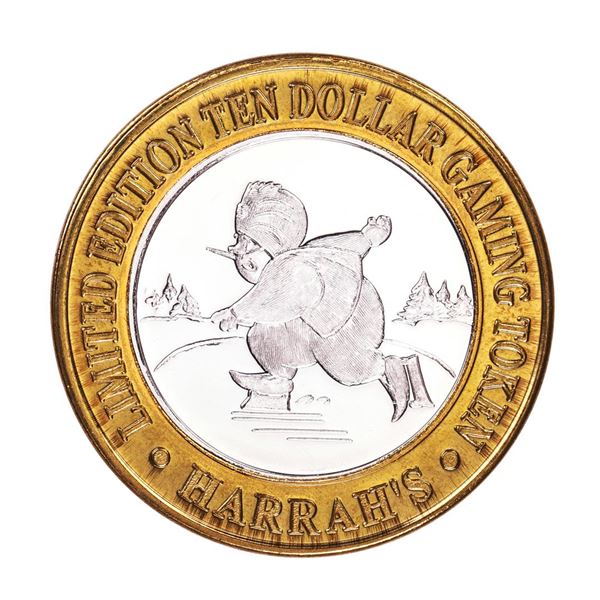 .999 Fine Silver Harrah's Casino Lake Tahoe, Nevada $10 Limited Edition Gaming Token
