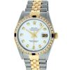 Image 3 : Rolex Mens Two Tone White Diamond & Sapphire Datejust Wristwatch
